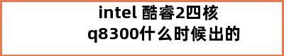 intel 酷睿2四核 q8300什么时候出的